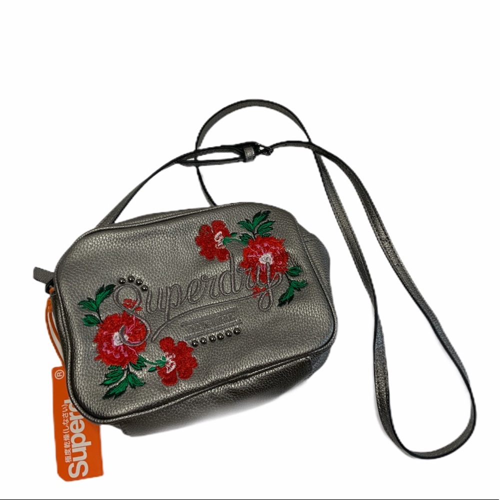 New With Tags Superdry Silver Crossbody